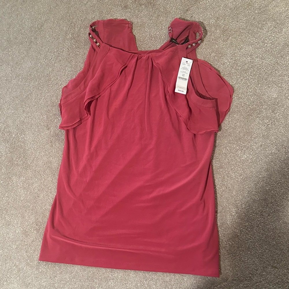 White House Black Market Pink Blouse Top Sleeveless XS